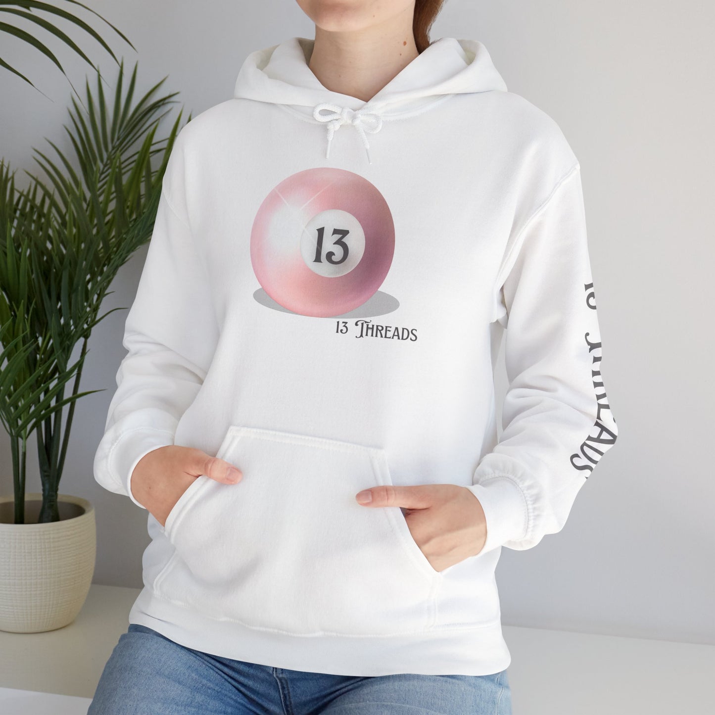 Pink Cue Ball 13 Threads Hoodie