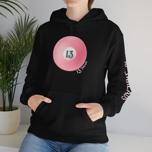 Pink Cue Ball 13 Threads Branded Hoodie