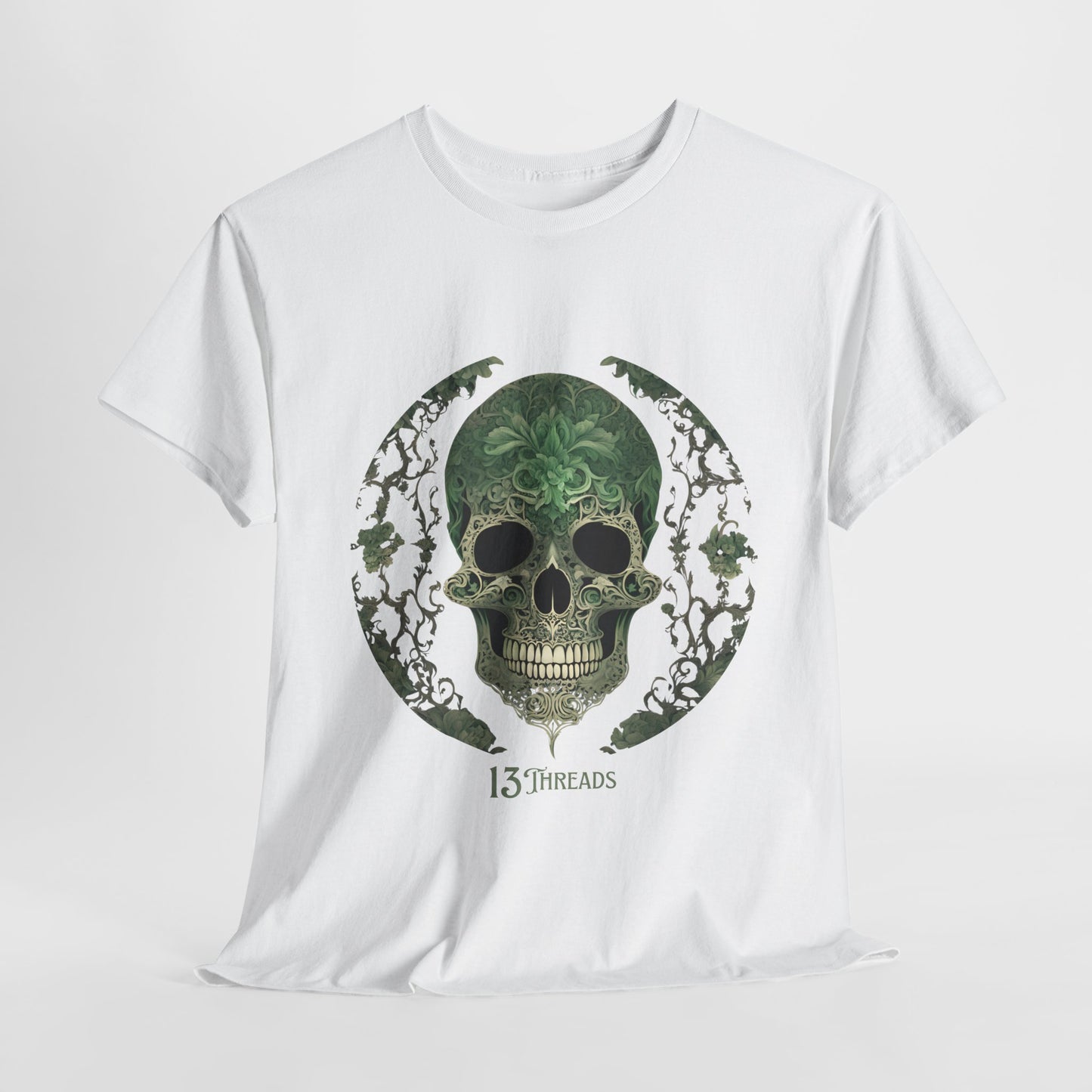 Green Skull 13 Threads T-Shirt