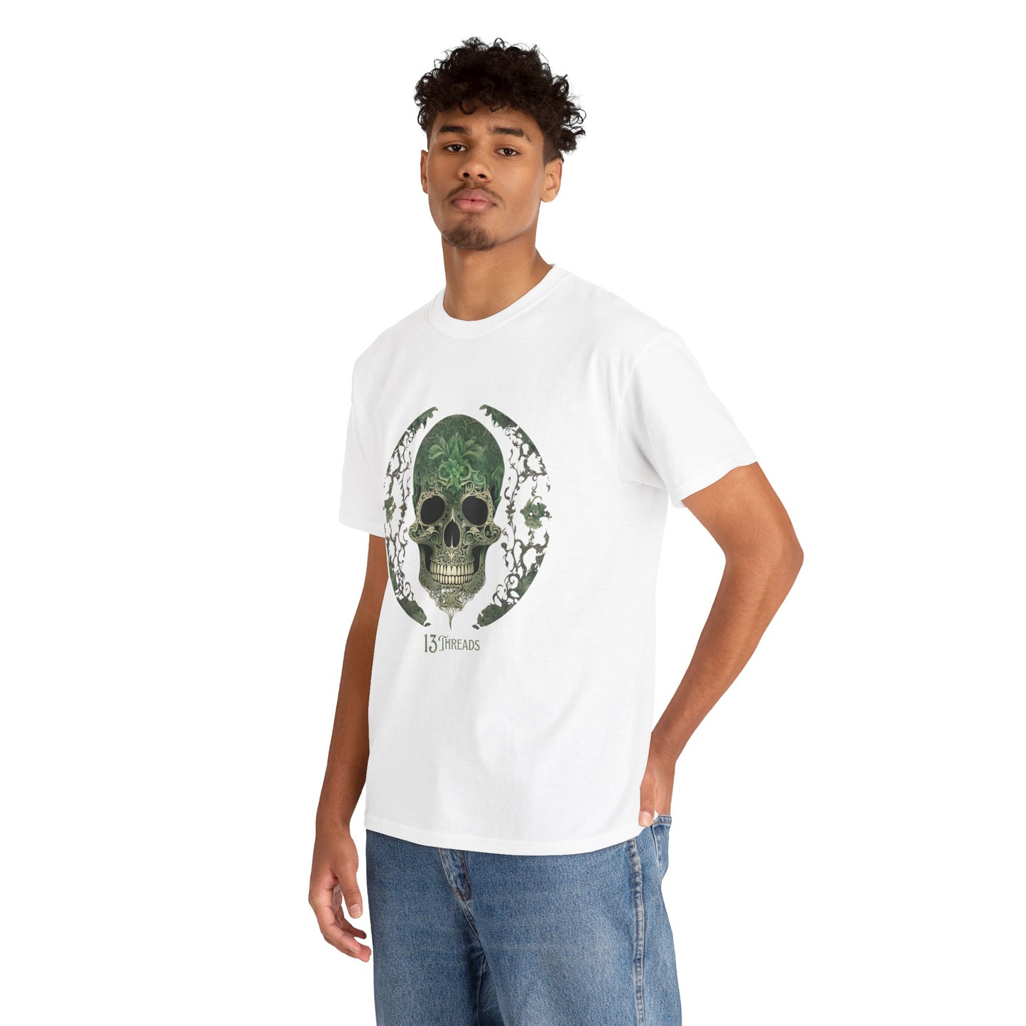 Green Skull 13 Threads T-Shirt