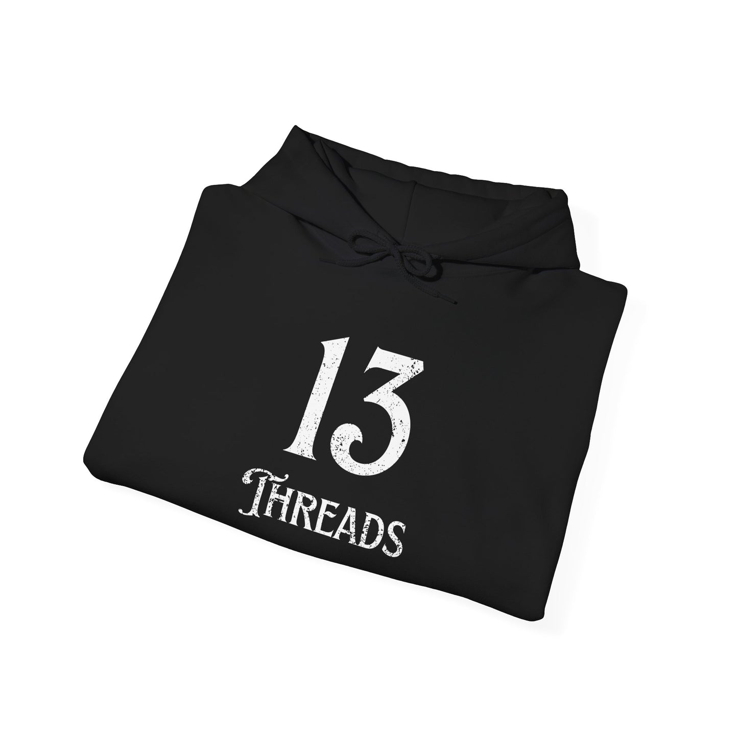 13 Threads Logo Black Hooded Sweatshirt