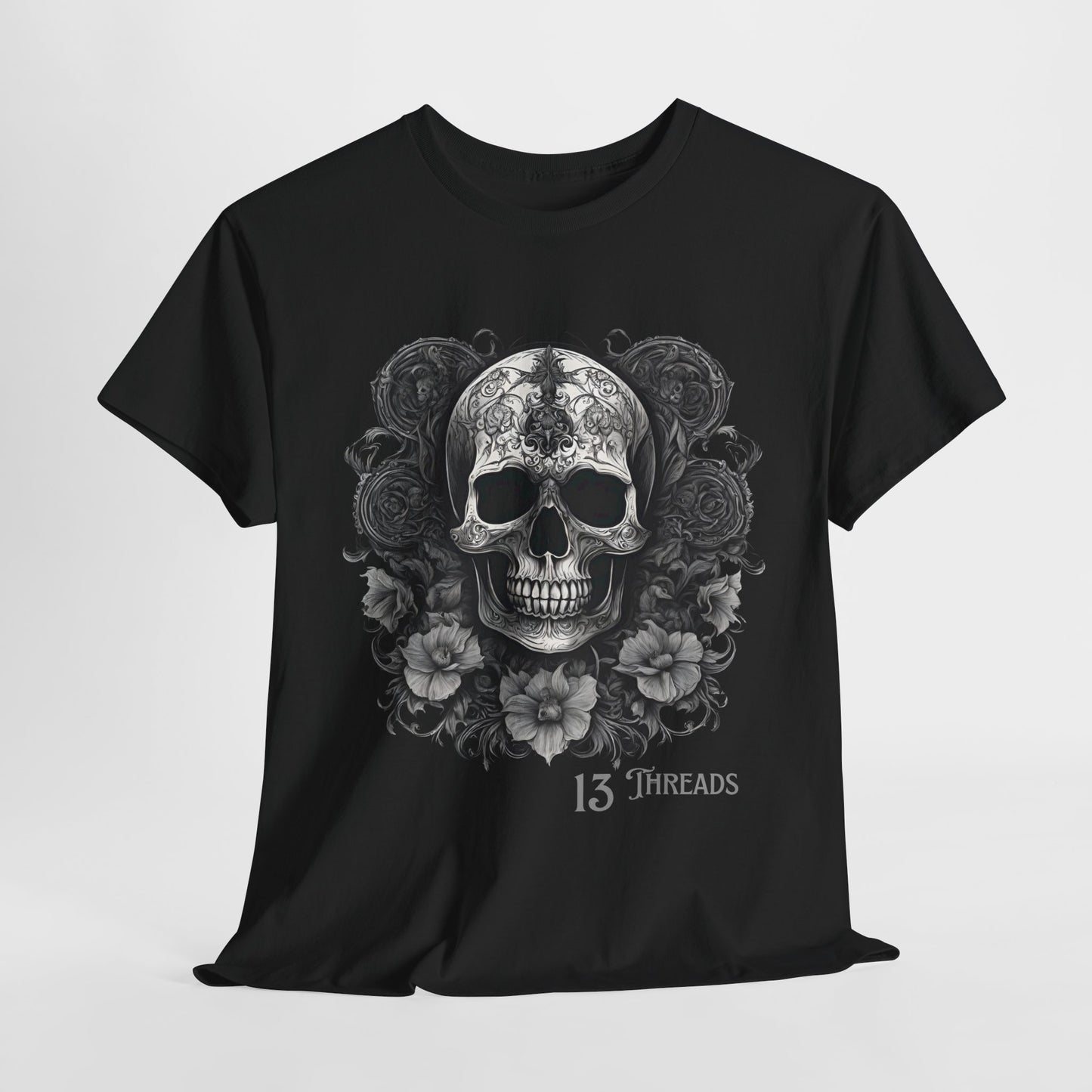 Skull And Orchids T-shirt