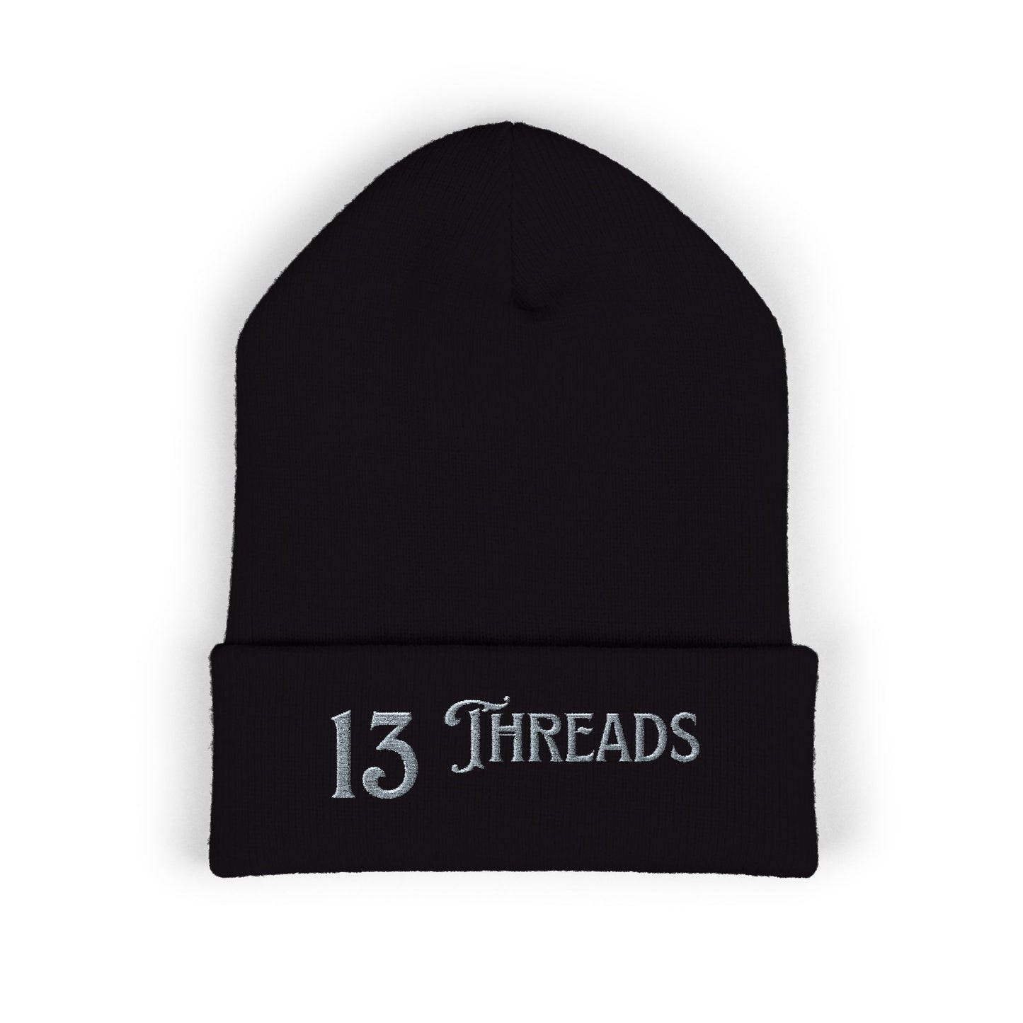 13 Threads Embroidered Cuffed Beanie