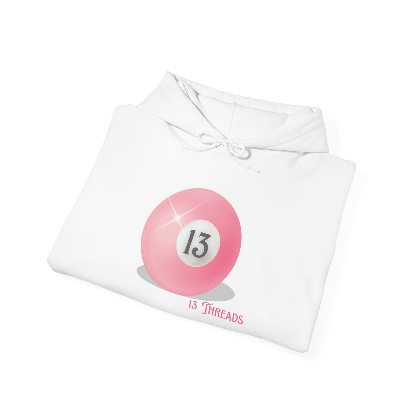 Pink Cue Ball 13 Threads Branded Hoodie