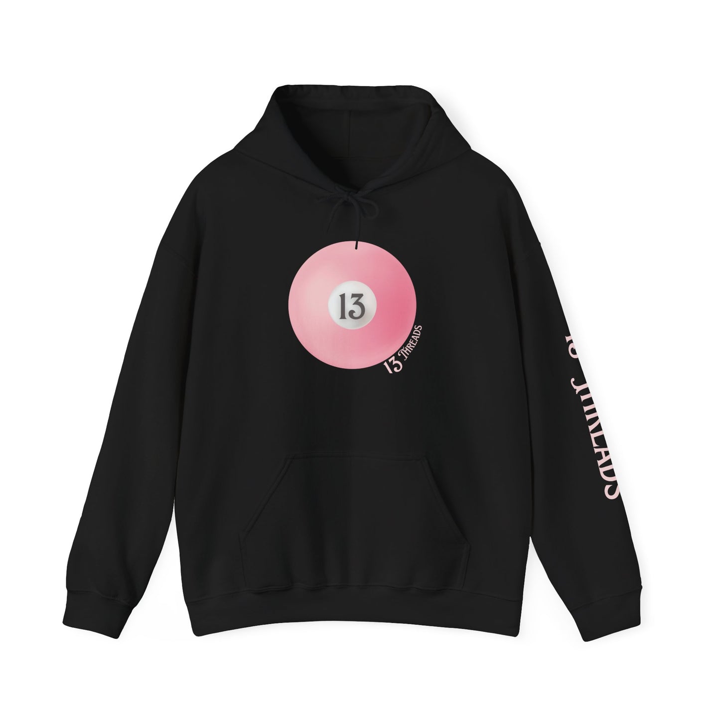 Pink Cue Ball 13 Threads Branded Hoodie