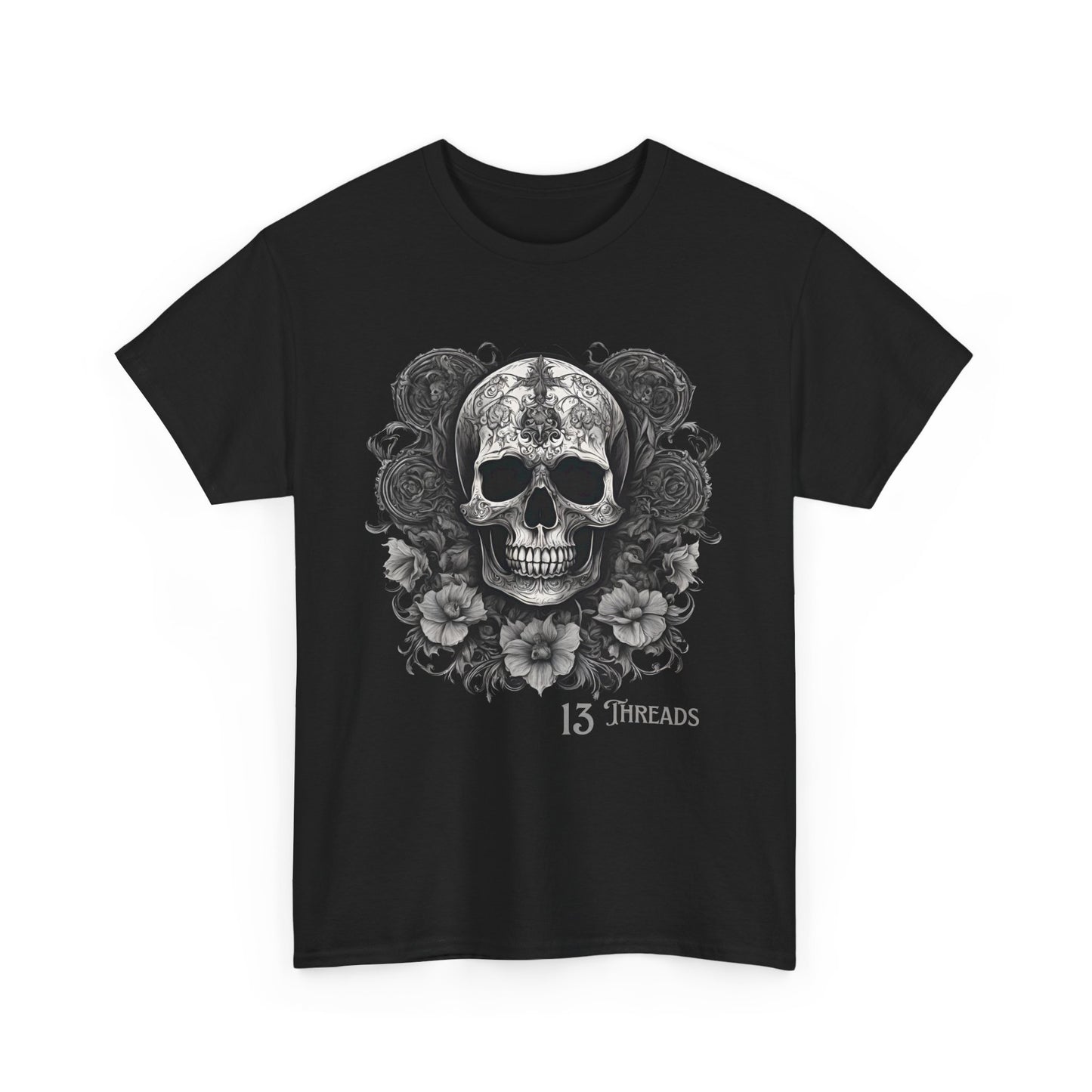 Skull And Orchids T-shirt