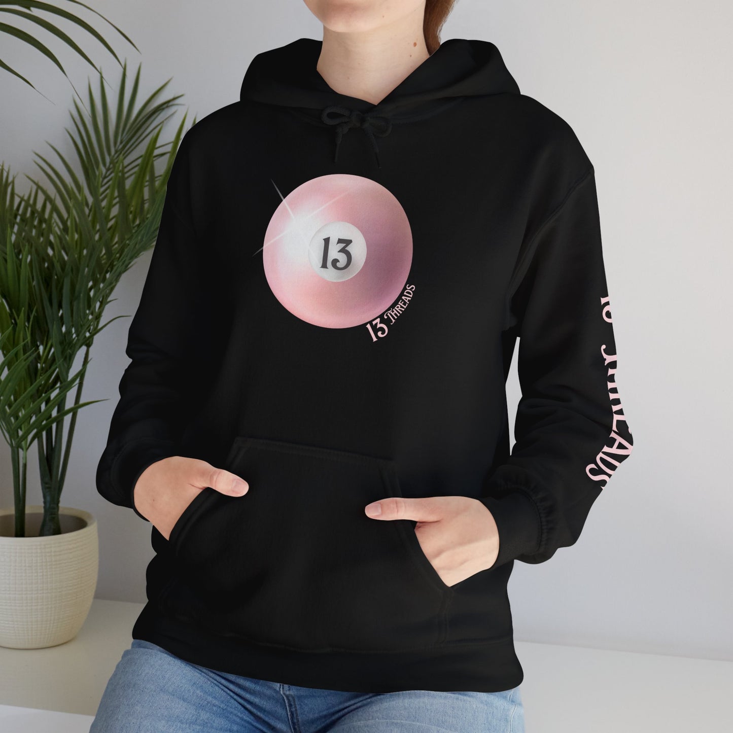 Pink Cue Ball 13 Threads Hoodie