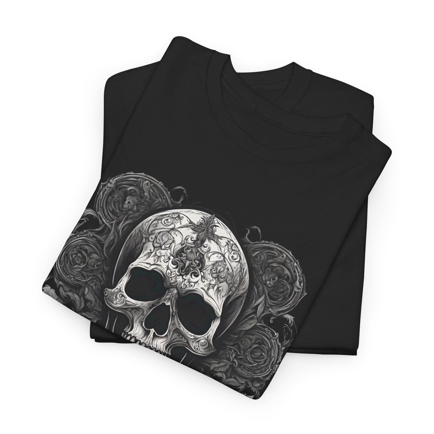 Skull And Orchids T-shirt