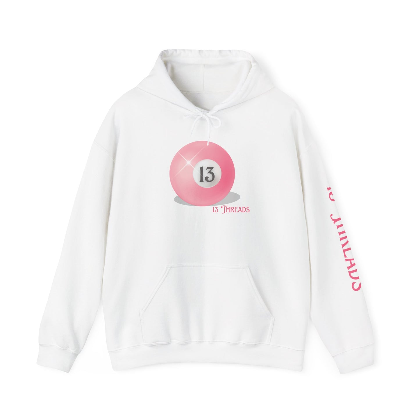 Pink Cue Ball 13 Threads Branded Hoodie