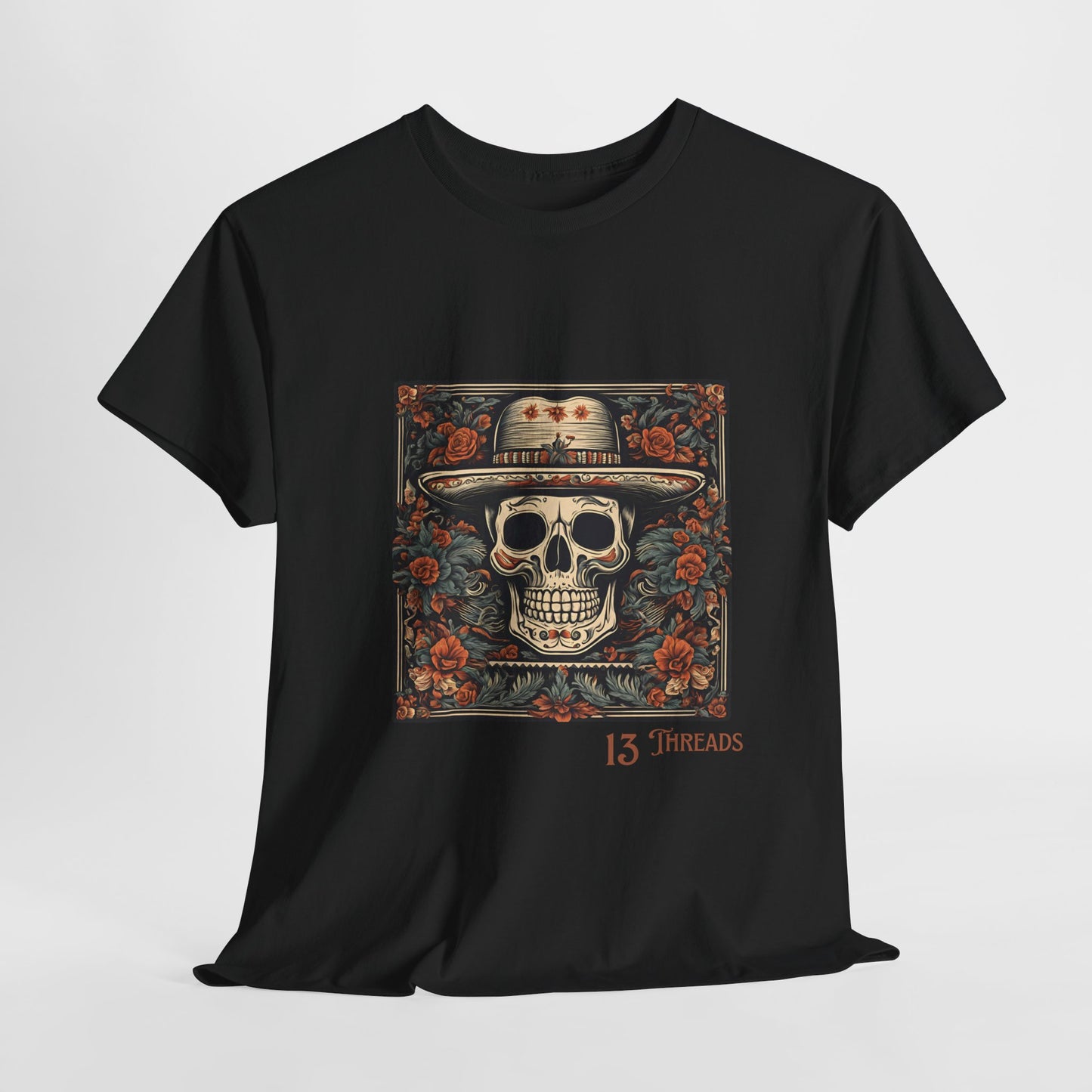 Skull In Straw Hat 13 Threads T-shirt