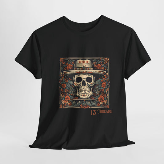 Skull In Straw Hat 13 Threads T-shirt