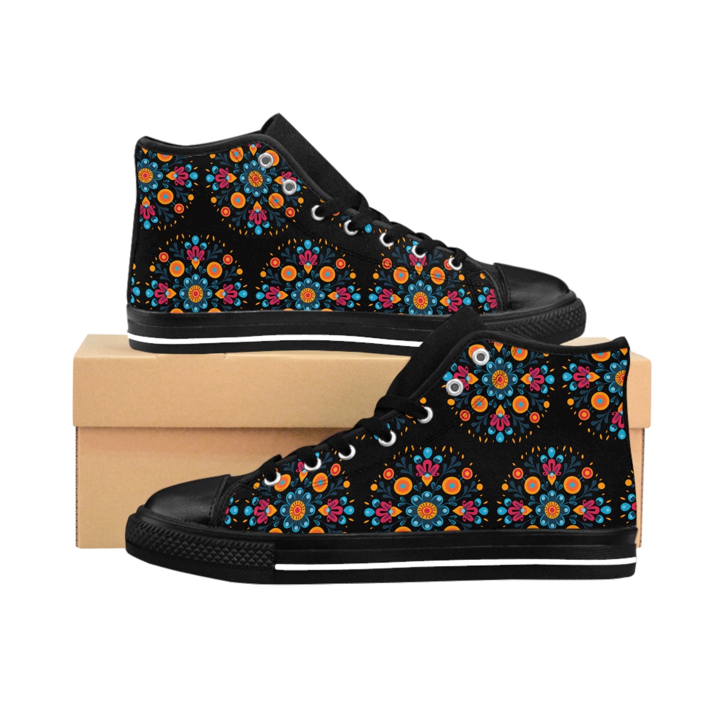 Mexican Flower Power Women's Classic Sneakers