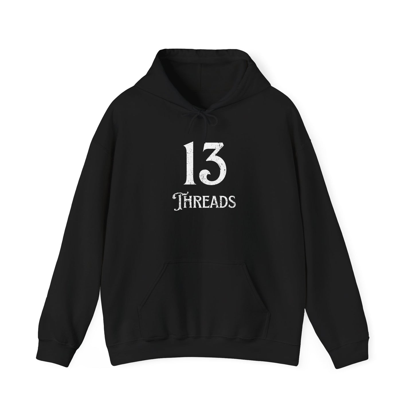 13 Threads Logo Black Hooded Sweatshirt