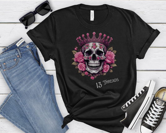 Skull And Roses Queen T-shirt