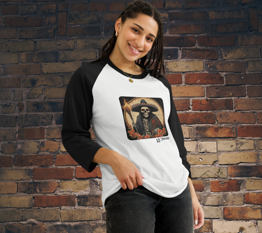 Mexican Reaper 3/4 sleeve raglan shirt