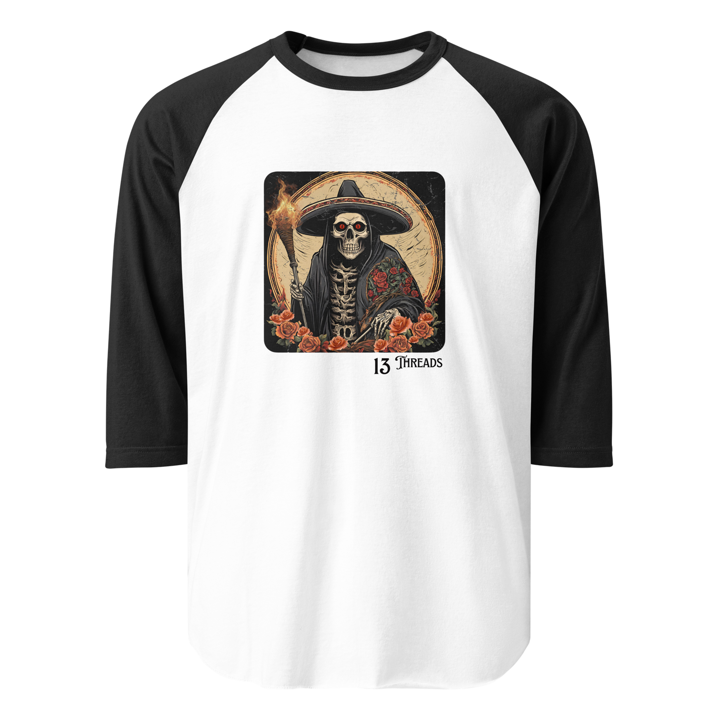 Mexican Reaper 3/4 sleeve raglan shirt